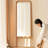 Natural wood-colored cherry wood full-length mirror floor-length mirror and full-length mirror