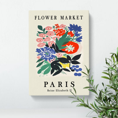 Flower Market Exhibition In Paris No.5 - Wrapped Canvas