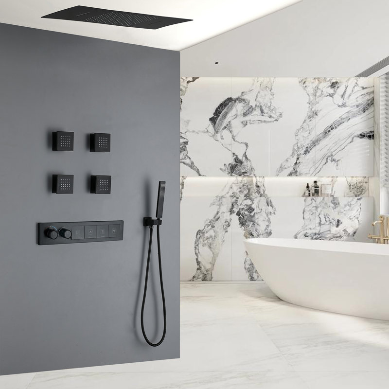 Système de douche complet à inverseur avec valve brute