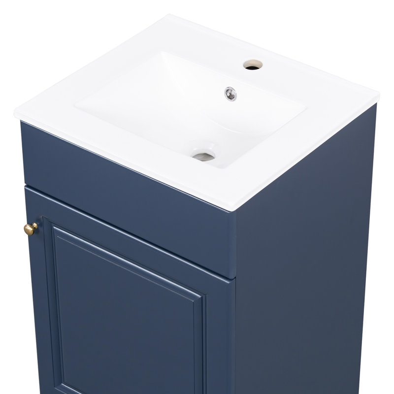 Meuble-lavabo de 20 po avec lavabo, Bleu
