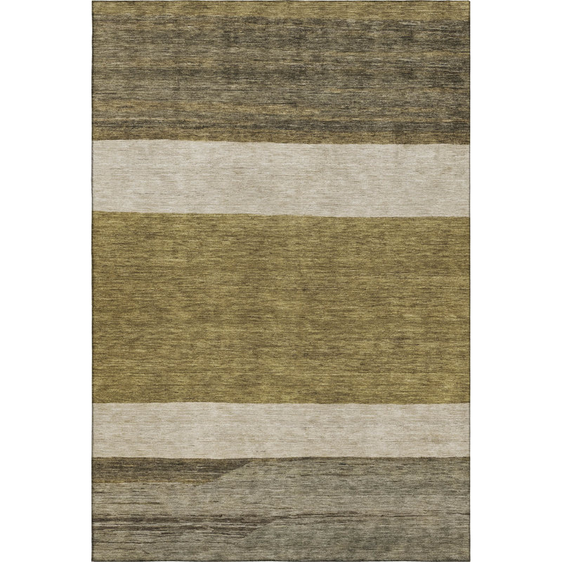Premium Machine Washable Marasco AMF1624 Stripes Rug, Rectangle 9' x 12'