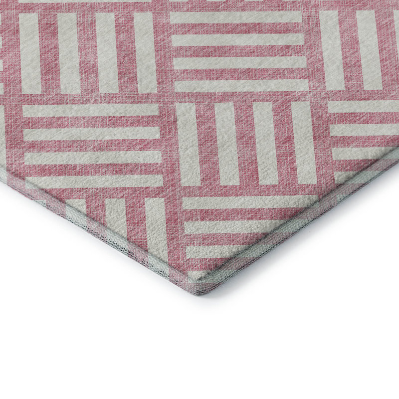Premium Machine Washable Cerrito Pink Rug, Rectangle 10' x 14'