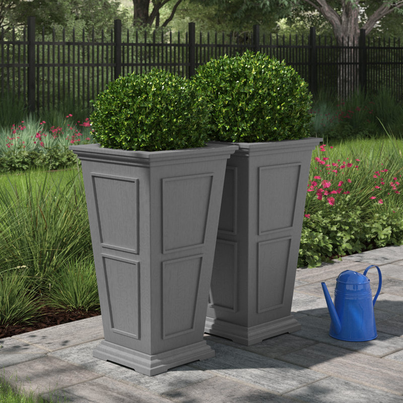 Boîte à fleurs Abram, Gris, 2, H 28 po x l 16 po x P 16 po