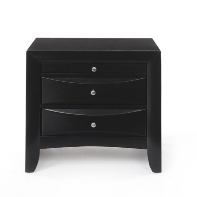 Table de chevet 1Pc avec deux tiroirs de rangement et un plateau de lit escamotable