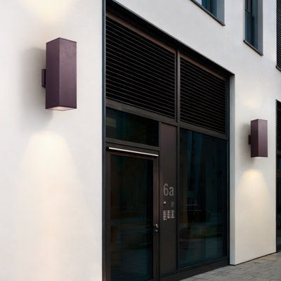 Alvisa Outdoor Wall Light in 2 Lights with Aluminum