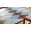 Tapis multicolore en laine noué à la main à motif géométrique Cascade-374037867