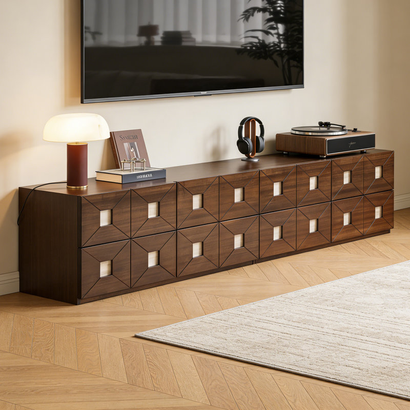Meuble télé en bois avec rangement multi-tiroirs