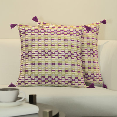 Housse de coussin en jacquard Tatami (ensemble de 2)