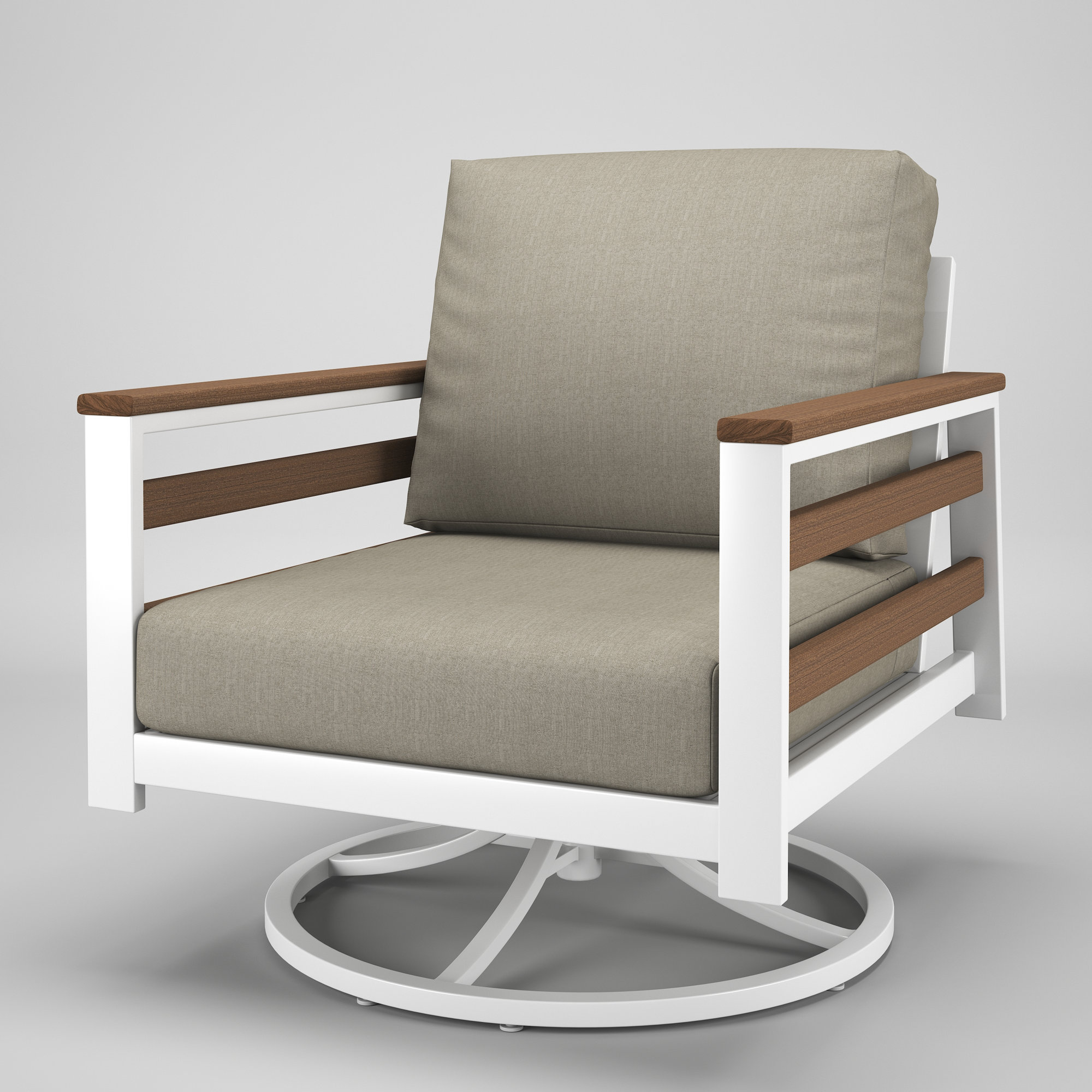 Townsend Metal Outdoor Rocking Chair With Sunbrella Cushion, Spectrum Dove
