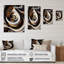 Or et noir vitrail spirale IV - reproduction sur toile-87394838-87394845