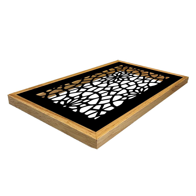 Registre magnétique en métal. Ouverture de conduit 6 x 12 (9 x 15 au total) - motif floral, H 0,75 po x l 6 po x L 12 po