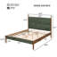 Lit plateforme tapissier néo-classique Bellford avec tête de lit capitonnée en polyuréthane, structure en bois massif et manufacturé, aucun sommier tapissier requis-131996455-133595388