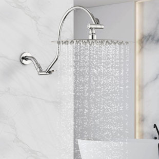 Pomme de douche à haute pression 10 po avec bras d'extension de 12 po