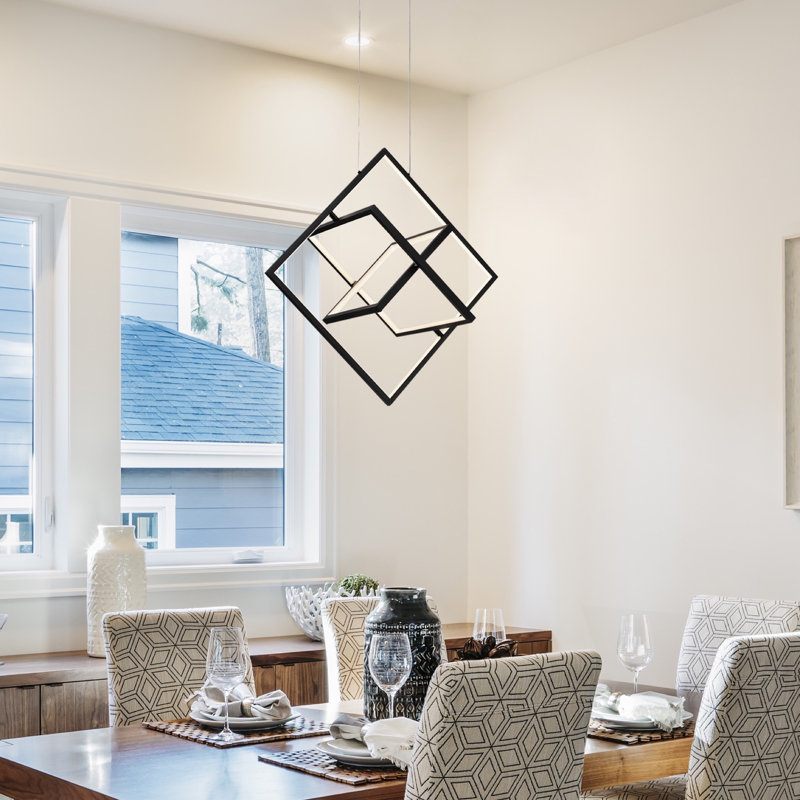 Patryk 3 - Light LED Unique/Statement Pendant, 60" H x 10.6" W x 19.8" D