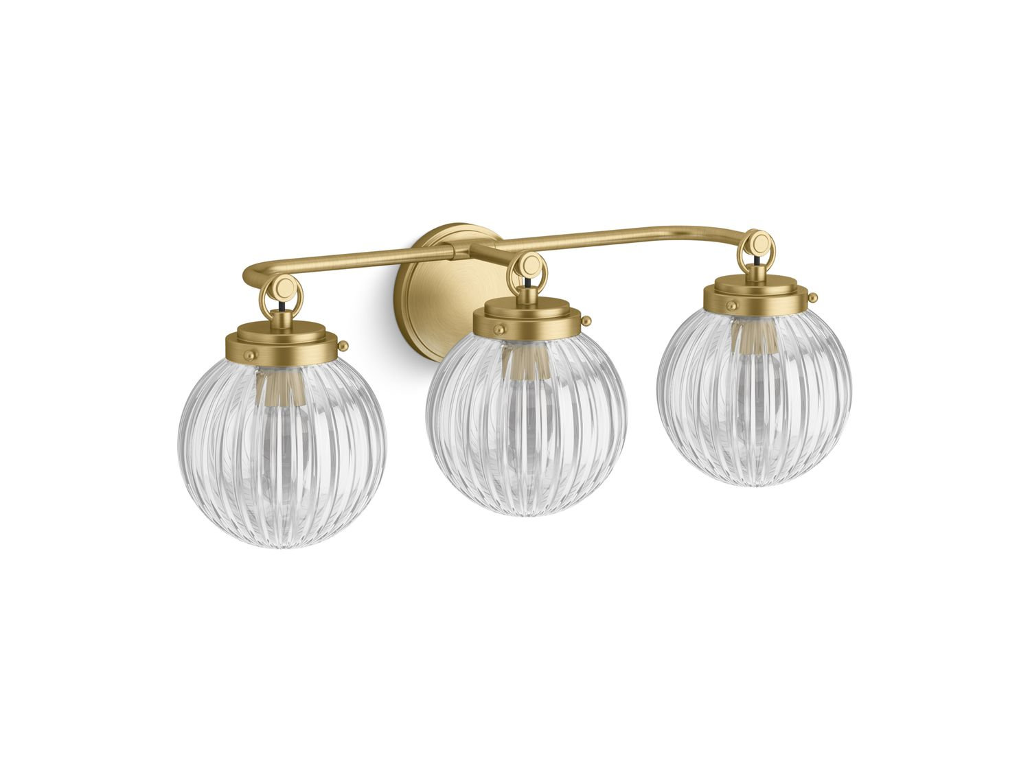 Kohler Embra 3-Light Armed Sconce, Brushed Moderne Brass