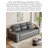 Cream Style Cat Scratch Resistant Leather Extendable Living Room Sofa-1630324838