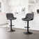 Zager Swivel Adjustable Height Bar Stools, Leather Upholstered Counter Stools, Modern Pub Stool