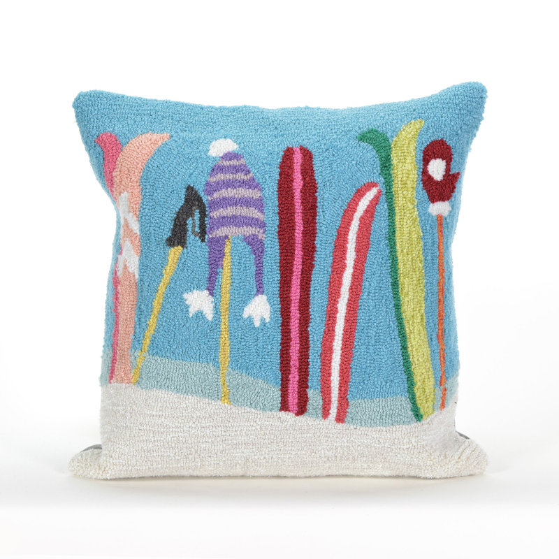 Gone Skiing Indoor/Outdoor Throw Pillow
