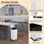 8 Gallon Kitchen Trash Can, Stainless Steel Step Bin with Soft-Close Lid & Removable Bucket