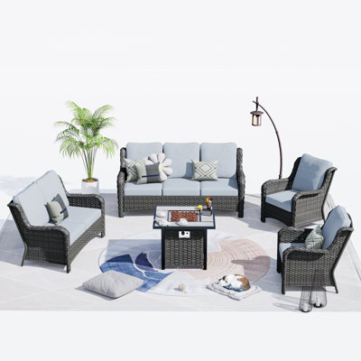 Ensemble de conversation avec coussins pour 5 personnes Ules