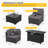 8 Pieces Patio Furniture Set With 44" Propane Gas Fire Pit Table, Conversation Set For Garden, Patio, Backyard-765962824