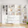 70.9'' H X 94.48'' W Book Cabinet Storage Bookcase Set