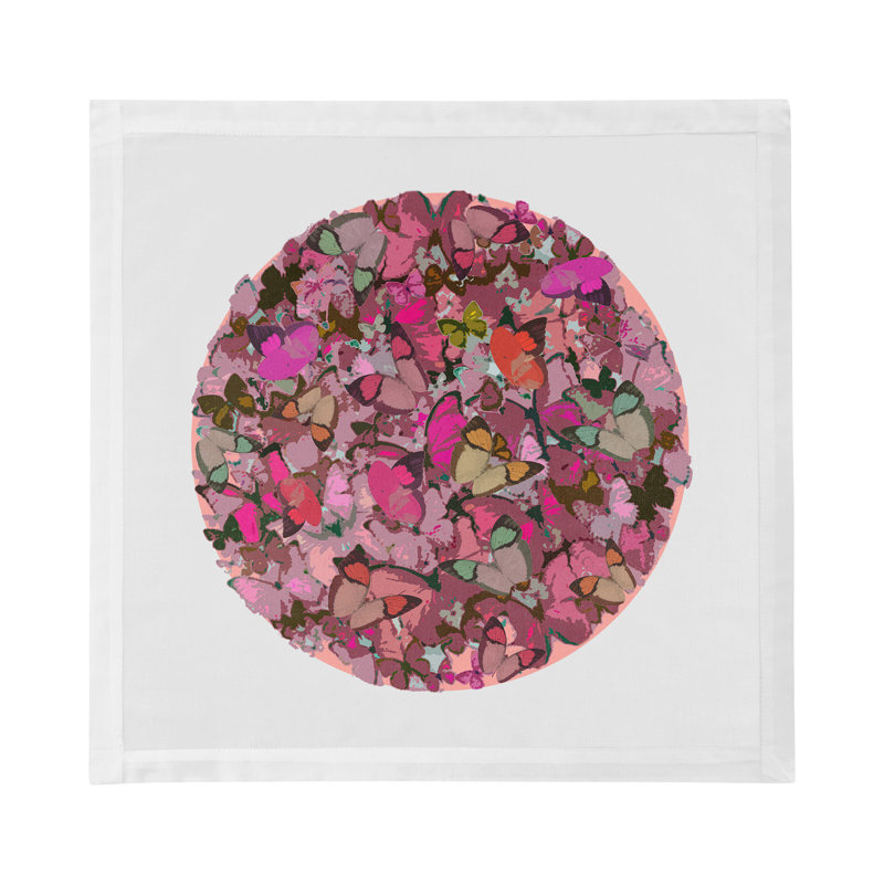 Mariposa Cotton Sateen Dinner Napkins, Pink