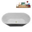 Baignoire autoportante 59 po avec drain interne 59 po Streamline-112235494