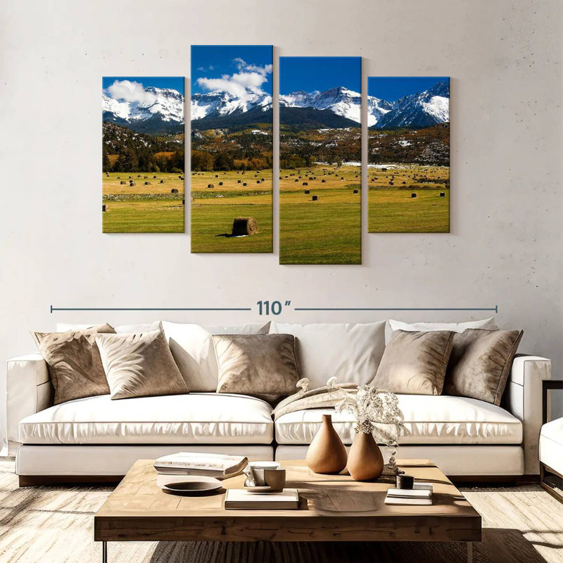 Champ de balles de foin Alvord, H 54 po x l 84 po