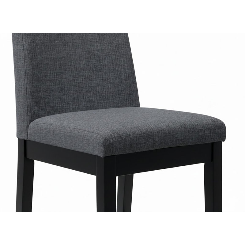 Felissa Dark Walnut And Black Polyester Counter Height Chair Set Of 2 With Tapered Legs