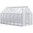 Outsunny 12' x 6' x 6.5' Polycarbonate Greenhouse with Adjustable Roof Vent, Walk-in Heavy Duty Greenhouse with Aluminum Frame, Rain Gutter and Sliding Door for Winter, Silver