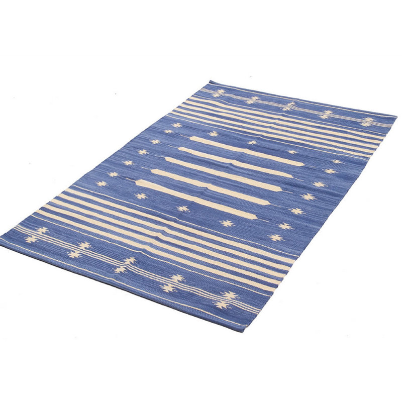 Anoki Rectangle Abstract Flatweave Area Rug, Rectangle 140 x 200cm