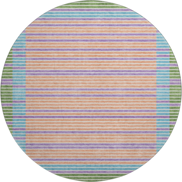 Premium Machine Washable Elize AMF1398 Stripes Rug