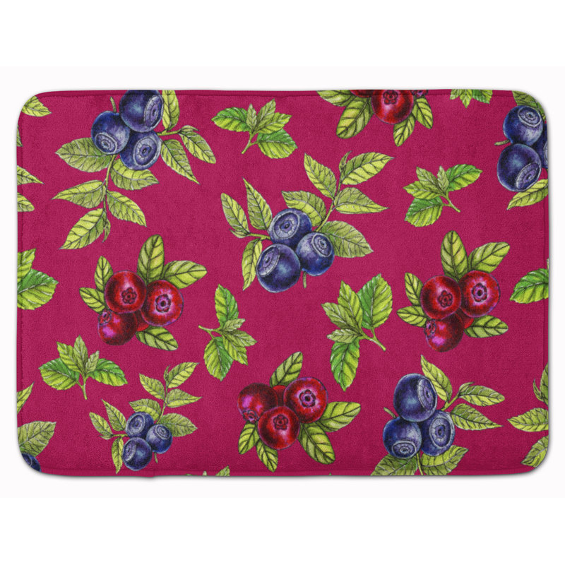 Tapis pour salle de bain baies, Rose