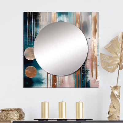 Miroir carré abstrait en marbre Den Den