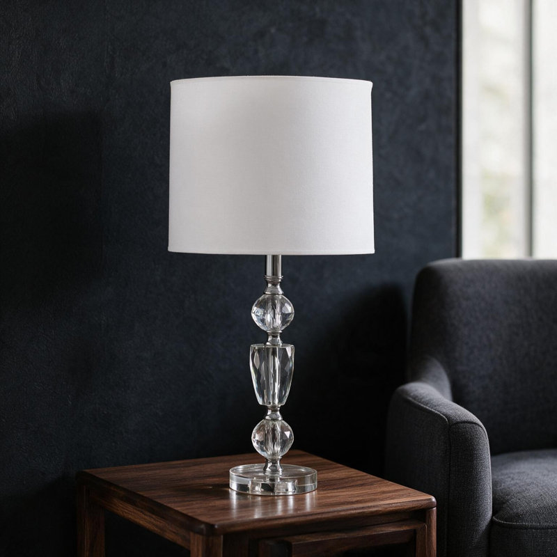 23.5" In Cale Cut-Crystal Modern Table Lamp