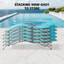 Ensemble 3 chaises longues bleues pour piscine