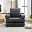 Fauteuil d'appoint pliable en lin tissé 37 po avec accoudoirs détachables Crowe-110811189