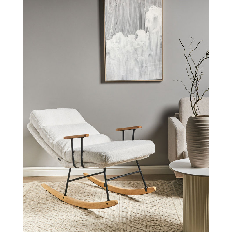 Rocking Chair ESKELIN Reclining, White