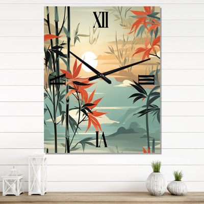 Jaqulyn - Horloge murale moderne tropicale