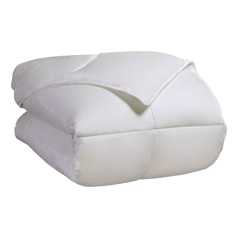 Superior Classic Comforter Reversible Medium Weight Down Alternative Bedding, White, King Comforter
