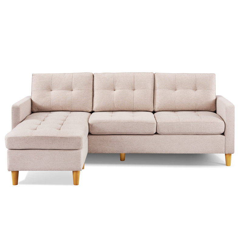 Canapé modulaire 2 pièces Matisha, 100 % polyester beige