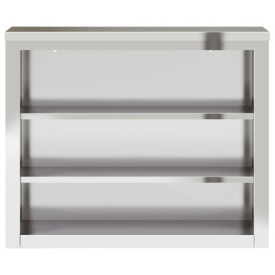 Slemp Silver Stainless Steel Accent Cabinet