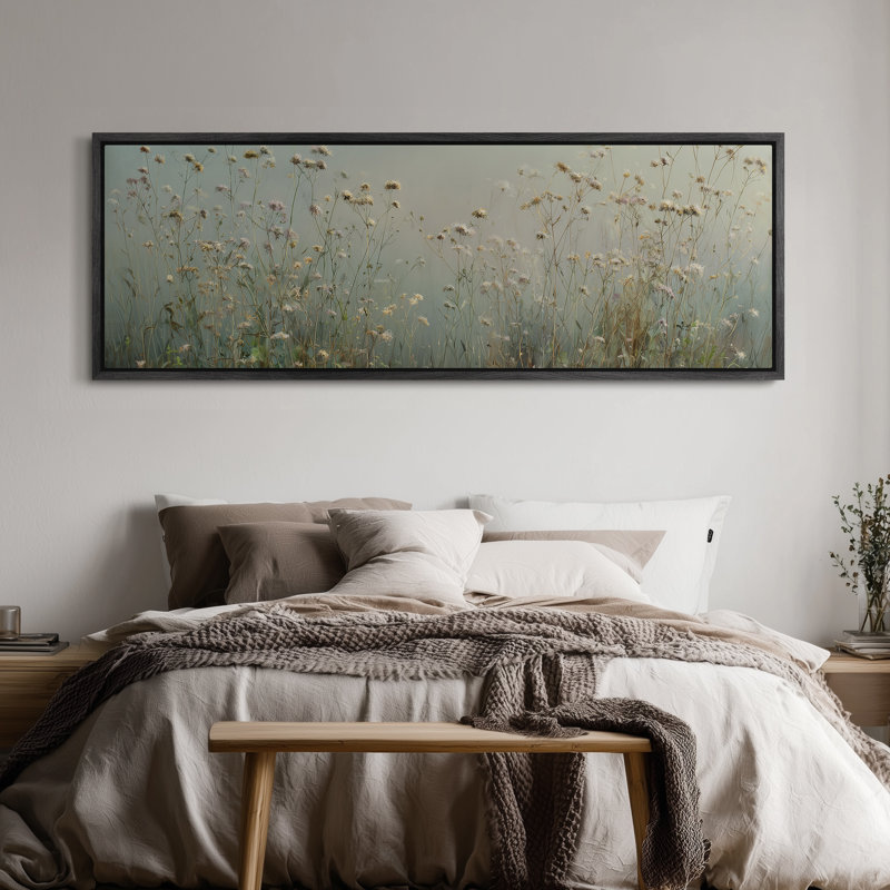 Impression sur toile Wildfield, H 20 po x l 60 po, Noir