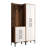 Modern Hall Stand with Coat Rack & Shelves, Walnut & White, 47.2 x 78.7 x 13.8 inches | 100% Melamine Coated Particle Board, Metal Legs & Plastic Handles | Wall-Mountable, Stylish Storage Solution for Entryway-1938121659