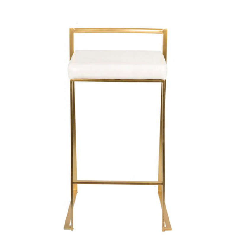 Pipe Counter Stool, White