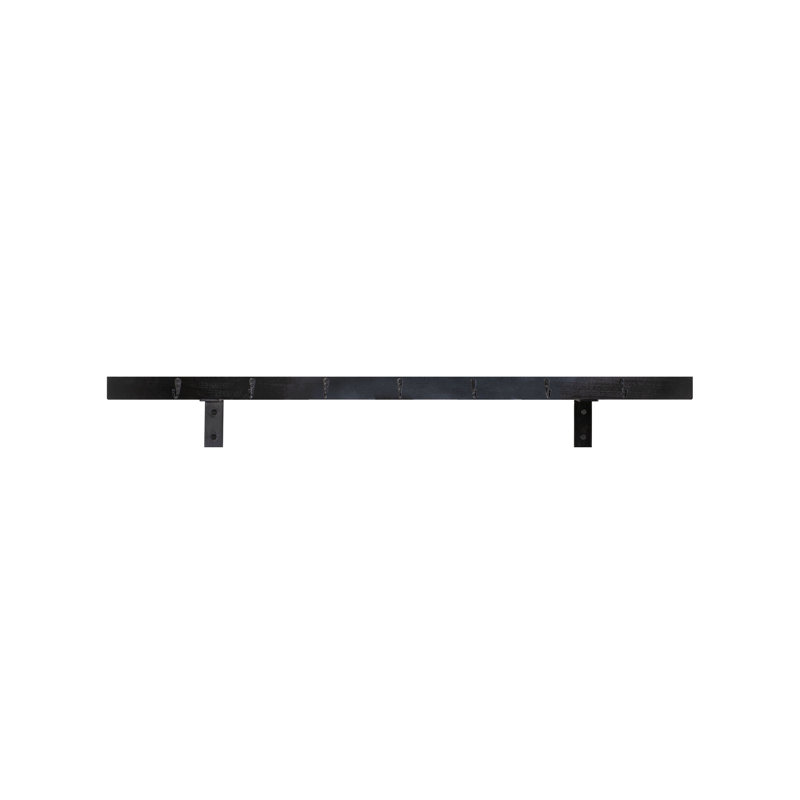 Rayne Plate Display Shelves With Hooks, 48/3/2, Black