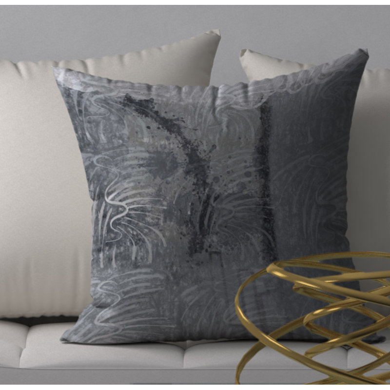 Abstract Reversible Throw Pillow, 24" x 24"