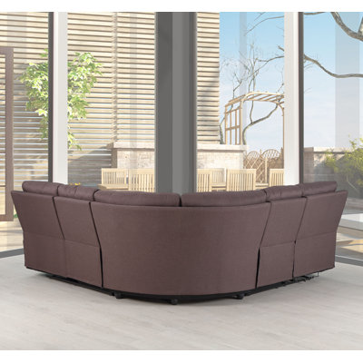 Annaira Upholstered Reclining L-Shaped Sectional Symmetrical