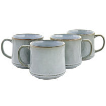 Sweese White Coffee Mugs, Porcelain Mugs Set of 6-11 Ounce